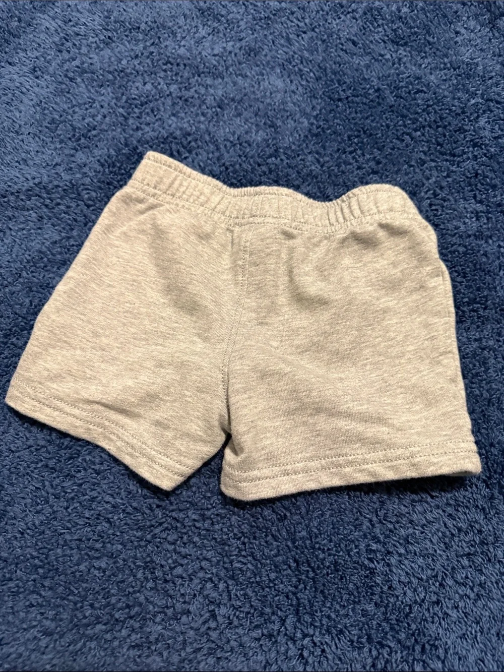 Carter's Light Gray Knit Shorts with Green Animal  Trim